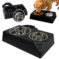 Gamelle de luxe à double trou à température constante avec revêtement en acier inoxydable pour chats et chiens – Gamelle d'hiver