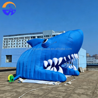 Arche gonflable en forme de requin pour événements extérieurs, en tissu Oxford, facile à installer et durable, idéale pour la publicité