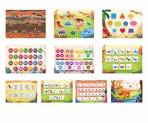Juguetes Sensoriales de Dinosaurios para Niños Pequeños, Libro de Actividades Montessori para Viajes, para Niños con Autismo - Product Image 3
