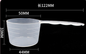Cuchara de café transparente de 25g, cuchara medidora de 50ml, <span class=keywords><strong>cucharas</strong></span> de plástico para té, proteínas, especias <span class=keywords><strong>en</strong></span> polvo - Product Image 3