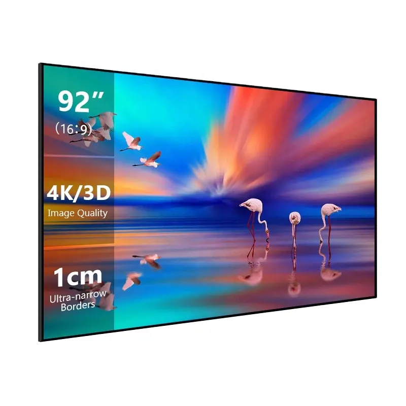 Màn hình máy chiếu ngoài trời 92 inch màn hình rạp chiếu phim 3D 16:9 màn hình chiếu khung cố định