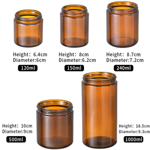Frascos de Vidrio Transparente al por Mayor para Velas, 8oz, 10oz, 12oz, 14oz, Contenedores de Lujo con Tapa de Rosca para Fabricación de Velas Aromáticas de Soja y Decoración del Hogar - Product Image 6