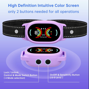 वाटरप्रूफ रिचार्जेबल विरोधी हस्तक्षेप कुत्ते बार्किंग कॉलर कस्टम रंग प्लास्टिक सामग्री छाल नियंत्रण कॉलर कुत्तों के लिए - Product Image 2