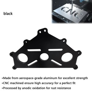 Placa adaptadora para soportes de motor Chevrolet BBC SBC LS1 Duramax, aleación de aluminio anodizado en negro - Product Image 5