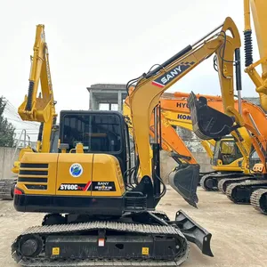 Usado SANY excavadora SY60C pro PEQUEÑO segundo 6 toneladas buen estado precio bajo mini excavadora para la venta