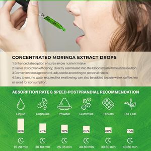 Extracto de Hoja de Moringa con Sabor a Manzana de 60 ml, Fórmula Antioxidante, Refuerza el Sistema Inmunológico, la Digestión, las Articulaciones y los Músculos, Gotas Líquidas, Fabricante Chino - Product Image 4