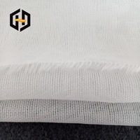 Vente d'usine, tissu blanc 100% polyester, maille à air, support de tapis, doublure en tissu gris
