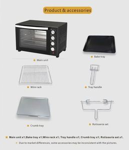 Four à pain professionnel multifonctionnel de grande capacité 60L, four électrique de comptoir pour la cuisson commerciale avec contrôle de la température - Product Image 6