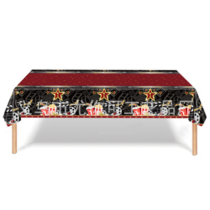 Movie Night Themed Party Tablecloth 137x274cm Disposable <b>Plastic</b> <b>Table</b> Cover For Birthday And Events - Product Image 1