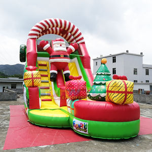 <b>Santa</b> <b>Sleigh</b> Inflatable Bounce House and Slide Combo Christmas Jumping Bouncy Castle For Outdoor Party - Product Image 6
