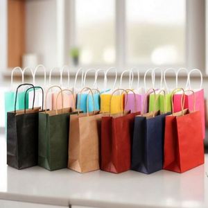 Small Square Bottom Kraft Paper <b>Bags</b> for Business for Grocery and Restaurant Use Christmas Design in Lahore Pakistan - Product Image 4