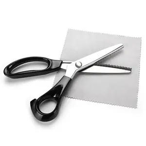 专业重型不锈钢裁缝剪刀锯齿刀片螺丝剪刀