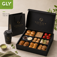 Boîte cadeau personnalisée pour pâtisseries avec séparateurs, emballage en papier alimentaire pour biscuits, pâtisseries, macarons, fruits, desserts