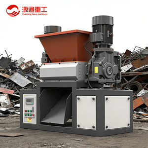Metal Recycling Machines 50~2500 Kg/h Double-shaft Shredder Machine for <strong>Shredding</strong> Various Metal and <strong>Rubber</strong> Products - Product Image 1