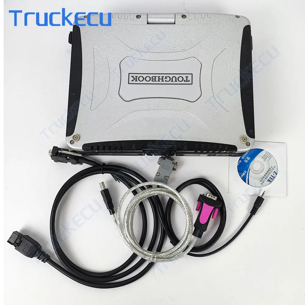 CF19 Laptop + untuk MITSUBISHI Forklift Tool/Tool untuk mengangkat Monitor truk Printer Data alat diagnostik