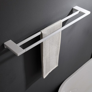 Moder thiết kế đôi khăn Bars Wall Mount đen phụ kiện phòng tắm <span class=keywords><strong>Rack</strong></span> khăn - Product Image 3