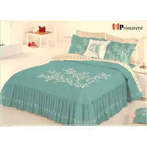 Cubrecama Bordado Doble Carla Depot Coral, Ropa de Cama para el Hogar, Estilo Clásico, Cubrecama de Poliéster - Product Image 3