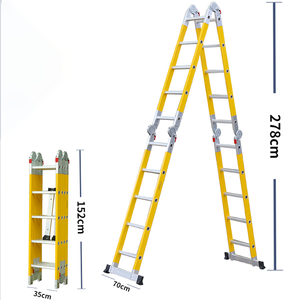뜨거운 판매 4 배 알루미늄 다목적 사다리 작업 플랫폼 4x 2/4x 3/4x 4/4x 5/4x6 접이식 알루미늄 사다리 - Product Image 5