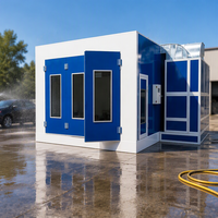 Cabines de peinture à LED modernisées avec brûleur diesel pour fours de cuisson, offrant des conditions de travail confortables pour la peinture automobile