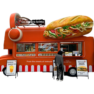 Rental Business AVIA Single Decker Bus Food Trailer Aluminum Fiberglass Drink Bar Truck Dining <b>Cart</b> Manufacturer Direct Sales - Product Image 3