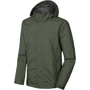 Chaqueta Cortavientos Ligera Personalizada para Hombre, Impermeable, Transpirable, de Secado Rápido, Ecológica, con Cremallera y Capucha Lisa Teñida, Venta al por Mayor - Product Image 1