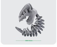 Peluche de Dinosaurio con Estructura de Hueso OEM, Juguete de Peluche Suave y Adorable de Algodón PP, Muñeco Realista y Divertido, Modelo T-Rex Brachiosaurus, Regalo