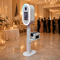 Support portable en métal réglable en hauteur pour iPad et appareil photo reflex numérique, compatible avec l'impression de porte-clés, borne libre-service pour mariages et événements
