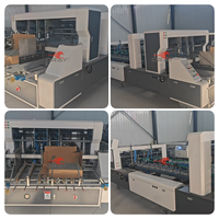 Machine de pliage et de collage automatique industrielle pour boîtes avec contrôle PLC HMI pour ligne d'emballage de cartons