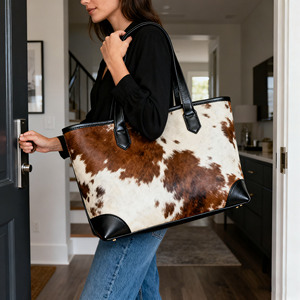 Borse Tote in Vera Pelle e Pelliccia <span class=keywords><strong>di</strong></span> Cavallo Personalizzate dal Produttore, Eleganti e Spaziose per Ufficio e Casual, per Donne - Product Image 6
