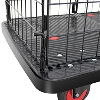Uholan CT2-300 plate-forme en plastique pliable Cage de filet chariots à main chariot avec une capacité de charge de 300kg