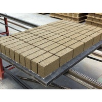 Briques creuses semi-automatiques QT4-24 de blocs de béton de ciment faisant la vibration de plate-forme de machine de bloc de verrouillage du Brésil