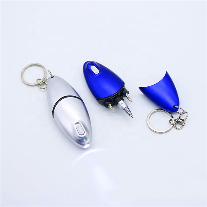 בתפזורת פלסטיק 5 ב 1 מברג led אור stylus keychain עט הדפסת לוגו