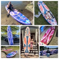 Fournisseur direct d'usine SUP Gonfiabile Planche de paddle gonflable personnalisée pour jeux aquatiques Surf Pêche Planche de paddle pour les eaux océaniques