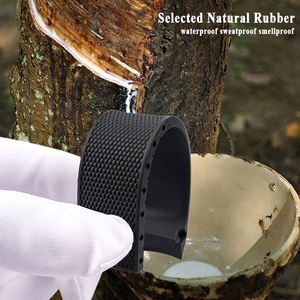 Correa de reloj deportivo de TPU resistente al agua para relojes <span class=keywords><strong>Longines</strong></span>, cinturones de goma de lujo para <span class=keywords><strong>hombre</strong></span>, correas de reloj de buceo ajustables de 21mm con extremo Curvo - Product Image 5