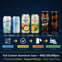 Boîtes de boissons en aluminium personnalisées 250ml 330ml 500ml Impression de logo OEM Emballage pour bière et boissons énergisantes