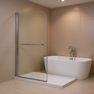 Panel de Ducha de Vidrio Templado sin Marco Goodyo, 31X55 Pulgadas, Mampara para Bañera, Diseño Minimalista - Product Image 2