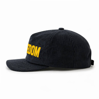 Qianzun OEM Maßgefertigte 3D-Stickerei Logo 5-Panel Bestseller Outdoor Unisex OEM Cord Baseballkappe mit Gebogenem Schirm