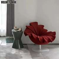 Fauteuil Lounge Bloom Easy Stylish Petal - Siège d'appoint en velours design confortable pour les espaces domestiques contemporains