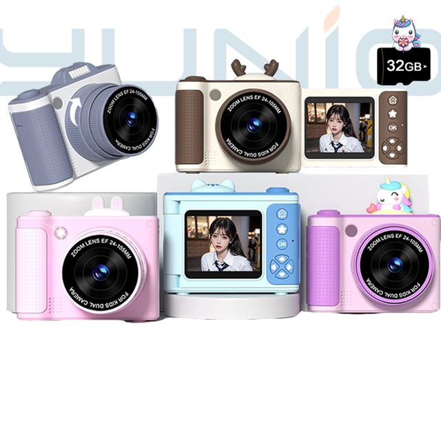 Kids 2.4 Inch Large Screen Mini Digital Video Camera 1080P HD 48 Million Digital Zoom  MOS Sensor 100 Wide Angle