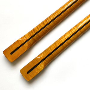 Mástiles de Guitarra de Arce Flameado de una Pieza de 9.5 Pulgadas y 21 Trastes al por Mayor, Mástil de Guitarra ST para Repuesto de Piezas de Guitarra Eléctrica - Product Image 2