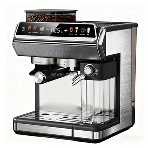 Machine à café expresso Anwell avec écran tactile couleur, 20 bars, 2-en-1 pour dosettes et café moulu, avec réservoir d'eau de 1,6 L - Product Image 4