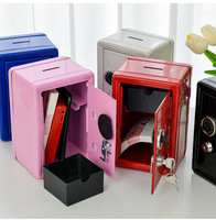 JUNTU JT-8006 Mini Stahl Geld Safe Digital Lock Kreative Sparschwein Schlüssel Aufbewahrung schrank Feuerfeste Hotel Safe Box Kinder
