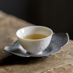 Chinese Style Pure Tin Coaster Irregular Shape Metal <b>Tea</b> <b>Tray</b> For Kung Fu <b>Tea</b> Ceremony Accessory - Product Image 4