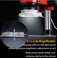 YCS 7060X HD Trinocular Microscope with Base 7X60 Zoom for Mobile Phones PCB BGA Chips Welding Microscope Tools Set