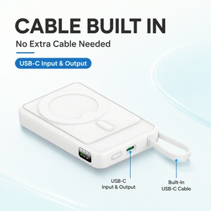 <span class=keywords><strong>Batterie</strong></span> externe magnétique 10000 mAh avec câble intégré pour Apple Watch, <span class=keywords><strong>Samsung</strong></span> Watch et smartphone, logo personnalisé, directement de l'usine - Product Image 3