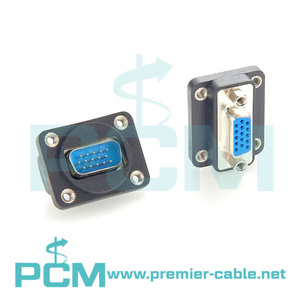 D-loại <span class=keywords><strong>VGA</strong></span> Nam để nữ bảng điều khiển gắn kết <span class=keywords><strong>adapter</strong></span>, <span class=keywords><strong>VGA</strong></span> 3 hàng 15 pin đi qua Coupler, video tuôn ra gắn kết, <span class=keywords><strong>VGA</strong></span> 15pin Chassis Mount - Product Image 2