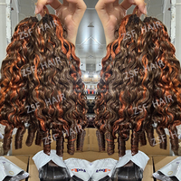 # Extensions de cheveux humains bouclés birmanes P4/27, pré-bouclées avec anneaux métalliques, cuticules alignées, cheveux vierges vietnamiens, vente en gros