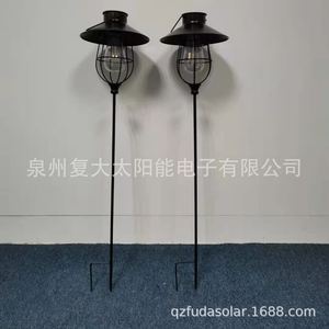 Solar Iron Lawn <b>Lights</b> <b>Led</b> <b>Light</b> Sensor Water Resistant Outdoor Garden Decor - Product Image 2