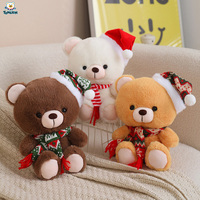 Boneka Plush Kualitas Tinggi Custom, Boneka Plush Kreatif, Boneka Teddy Natal, Syal Lucu, Boneka Natal Grosir, Boneka Plush Custom