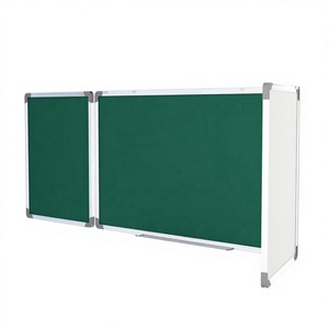 <span class=keywords><strong>Pizarra</strong></span> Plegable de Tres Secciones HJ de 100x300cm, Modelo 04, Material de <span class=keywords><strong>Melamina</strong></span> Verde, <span class=keywords><strong>Pizarra</strong></span> para Aula con Superficie Antideslumbrante - Product Image 2